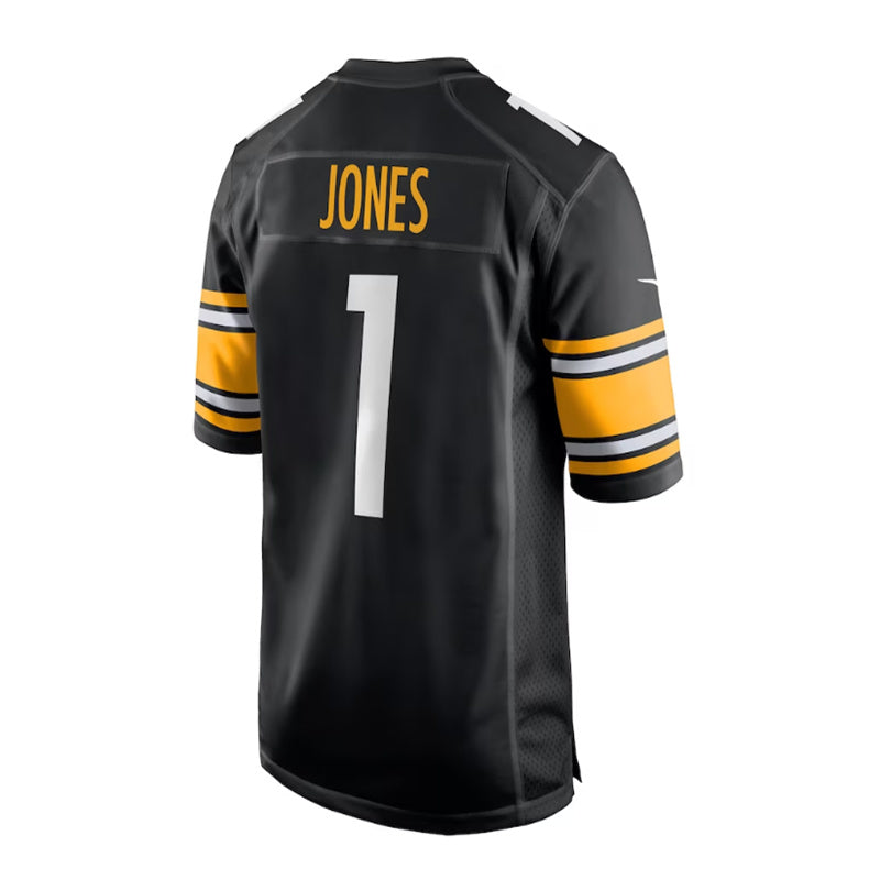 Pittsburgh Steelers #1 Broderick Jones 2023 Draft First Round Pick Game Jersey - Black