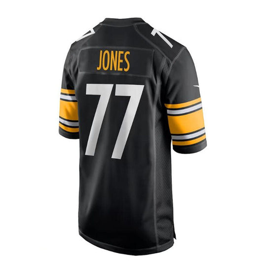 Pittsburgh Steelers #77 Broderick Jones 2023 Draft First Round Pick Game Jersey - Black Stitched American Football Jerseys