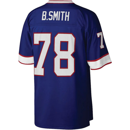 Buffalo  Bills #78 Bruce Smith Mitchell & Ness Royal 1990 Legacy Replica Jersey Stitched American Football Jerseys