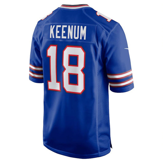 Buffalo  Bills #18 Case Keenum Royal Game Player Jersey Stitched American Football Jerseys