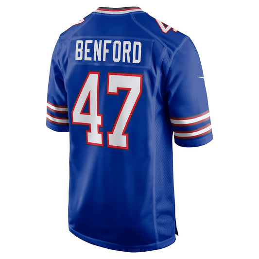 Buffalo  Bills #47 Christian Benford Royal Game Jersey Stitched American Football Jerseys