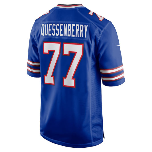 Buffalo  Bills #77 David Quessenberry Royal Game Player Jersey Stitched American Football Jerseys