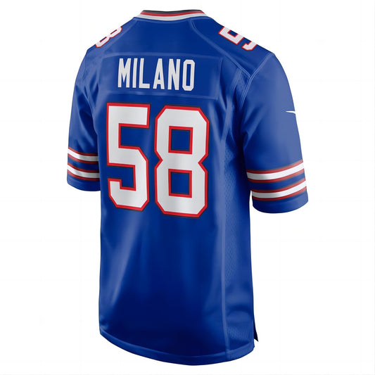 Buffalo  Bills #58 Matt Milano Royal Game Player Jersey Stitched American Football Jerseys