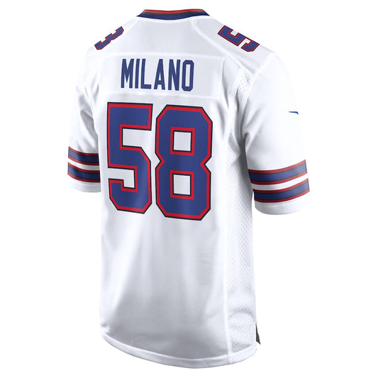 Buffalo  Bills #58 Matt Milano Black White Away Game Player Jersey American Stitched Football Jerseys