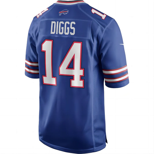 Buffalo  Bills #14 Stefon Diggs Royal Logo Game Player Jersey Stitched American Football Jerseys