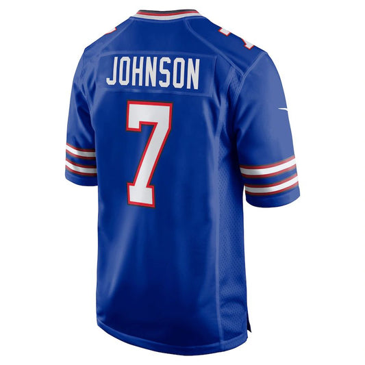 Buffalo  Bills #7 Taron Johnson Royal Game Jersey American Stitched Football Jerseys