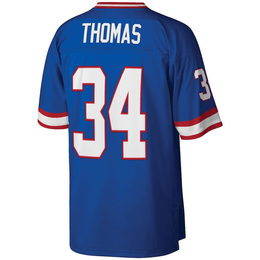 Buffalo  Bills #34 Thurman Thomas Mitchell & Ness Royal Legacy Replica Jersey American Stitched Football Jerseys