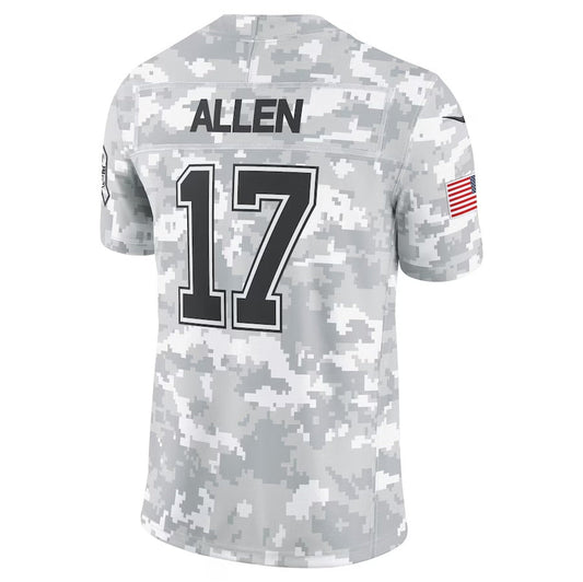 Buffalo  Bills #17 Josh Allen Arctic Camo 2024 Salute to Service Limited Stitched American Football Jerseys