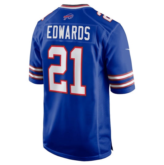 Buffalo  Bills #21 Mike Edwards Game Jersey - Royal Football Jerseys