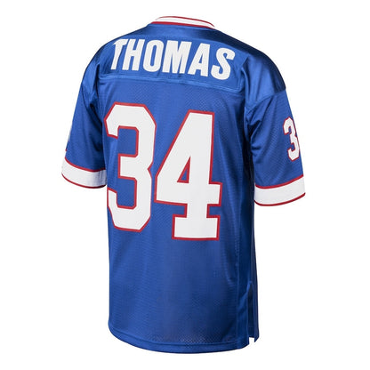 Buffalo  Bills #34 Thurman Thomas 1985 Mitchell & Ness Authentic Throwback Retired Player Jersey - Royal American Stitched Football Jerseys