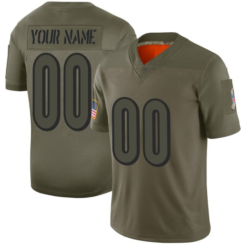 Custom C.Bengal Football Camo Limited Salute To Service Jersey 2022 Football Jerseys