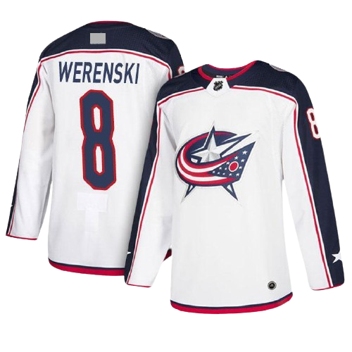 Columbus Blue Jackets Away White Team Jersey