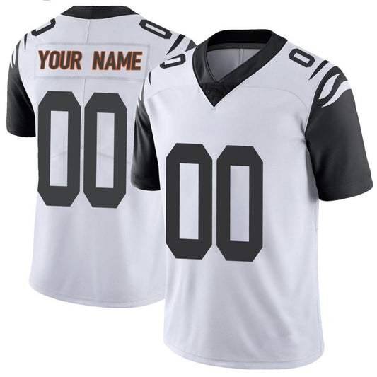 Custom Cincinnati Bengals White Limited Color Rush Football Jerseys