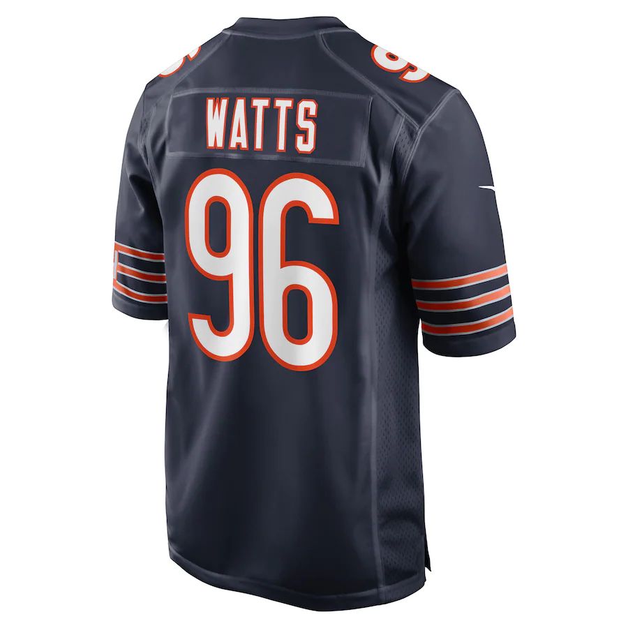 C.Bears #96 Armon Watts Navy Game Player Jersey Stitched American Football Jerseys