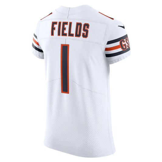 C.Bears #1 Justin Fields White Vapor Elite Jersey Stitched American Football Jerseys