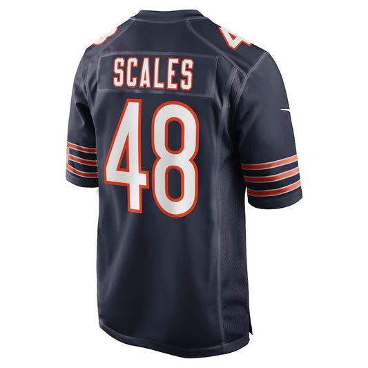 C.Bears #48 Patrick Scales Navy Game Jersey Stitched American Football Jerseys