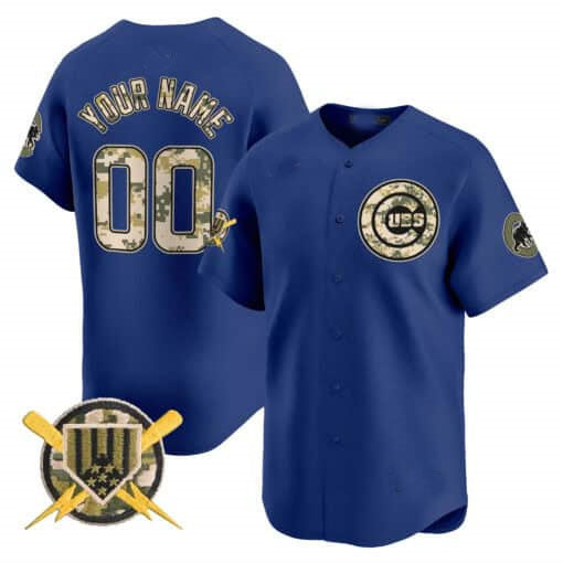 Custom Chicago Cubs Armed Forces Day Vapor Premier Limited– All Stitched Baseball Jersey