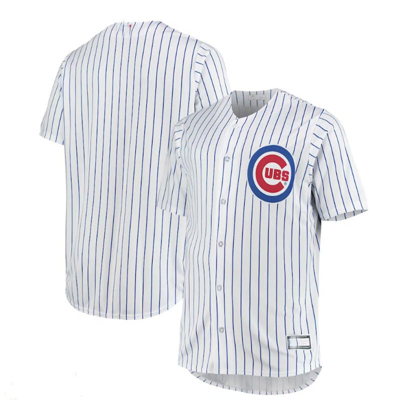 Chicago Cubs Big & Tall Home Replica Team Jersey - White Royal Baseball Jerseys