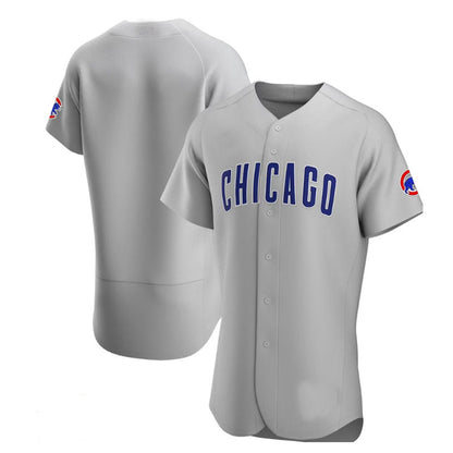 Chicago Cubs Road Authentic Team Jersey - Gray Baseball Jerseys