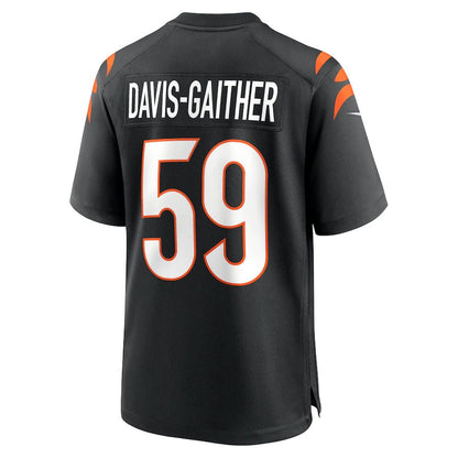 Cincinnati Bengals #59 Akeem Davis-Gaither Black Game Player Jersey Stitched American Football Jerseys