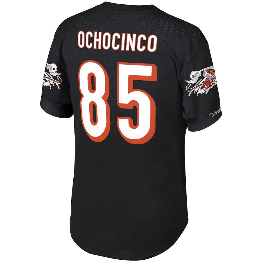 Cincinnati Bengals #85 Chad Ochocinco Mitchell & Ness Green Retired Player Name & Number Mesh Top Stitched American Football Jerseys