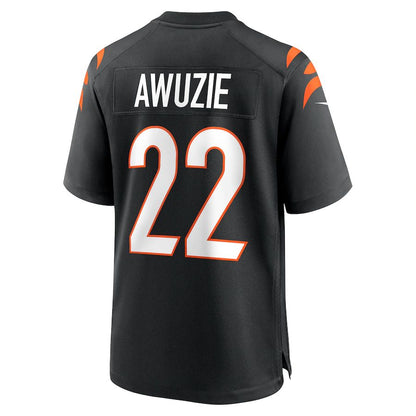 Cincinnati Bengals #22 Chidobe Awuzie Black Game Player Jersey Stitched American Football Jerseys