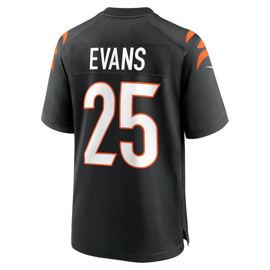 Cincinnati Bengals #25 Chris Evans Black Game Jersey Stitched American Football Jerseys