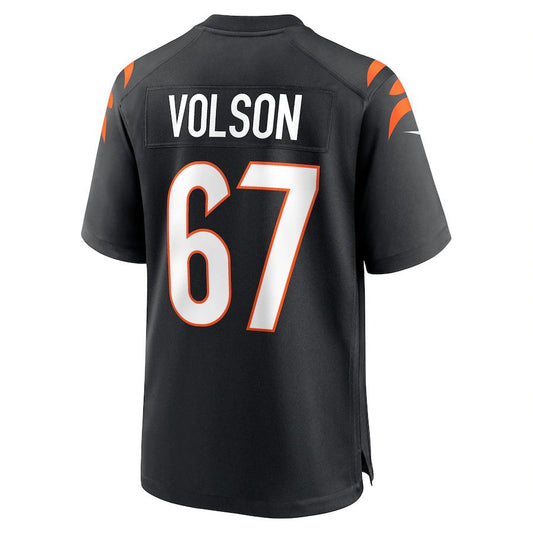 Cincinnati Bengals #67 Cordell Volson Black Game Player Jersey Stitched American Football Jerseys