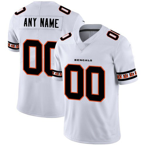 Custom Cincinnati Bengals White Team Logo Vapor Limited Jersey American Stitched Football Jerseys