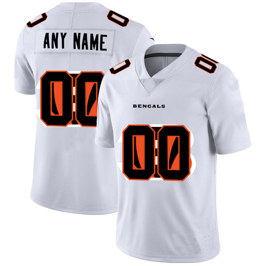 Custom Cincinnati Bengals White Team Big Logo Vapor Untouchable Limited Jersey American Stitched Football Jerseys