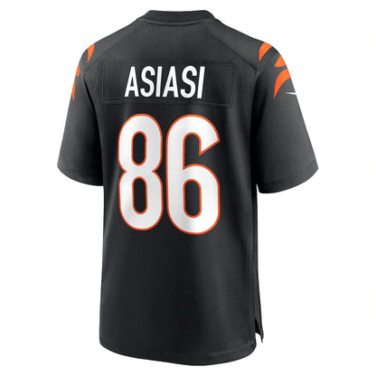 Cincinnati Bengals #86 Devin Asiasi Black Game Player Jersey Stitched American Football Jerseys