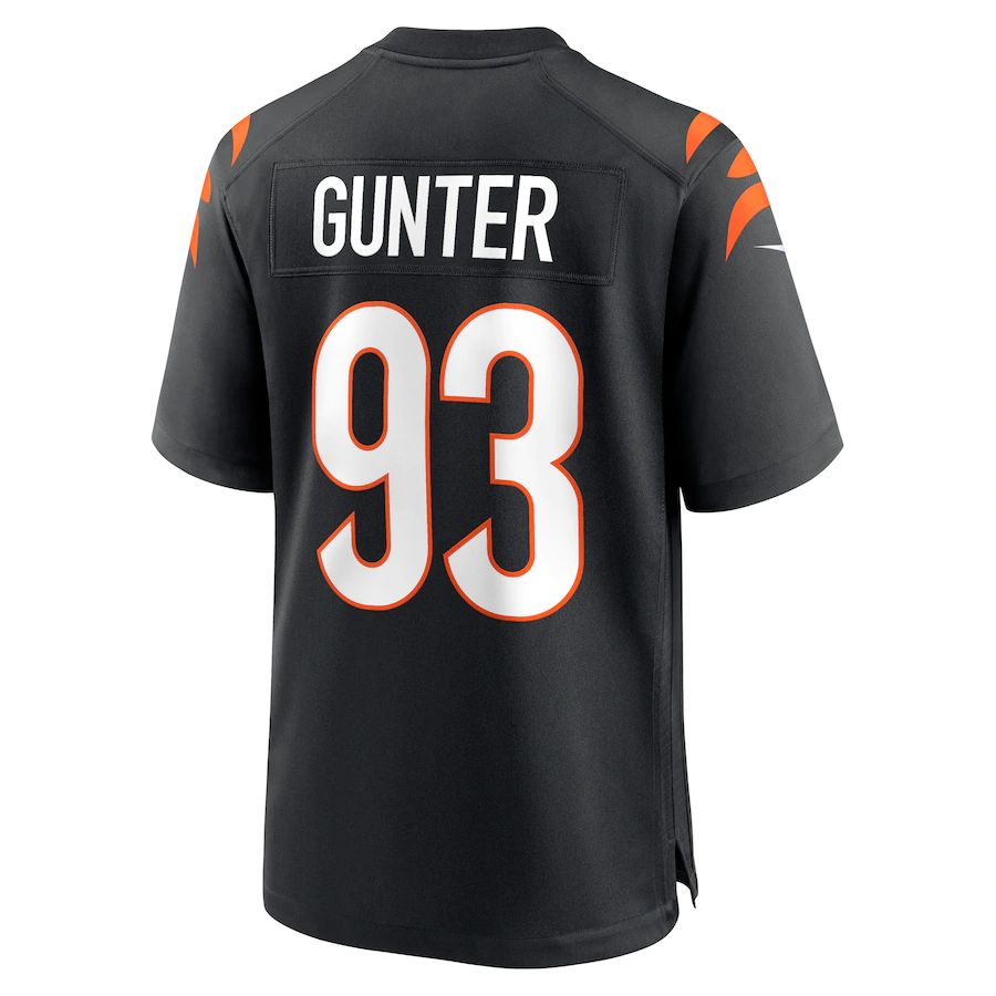 Cincinnati Bengals #93 Jeffrey Gunter Black Game Player Jersey Stitched American Football Jerseys