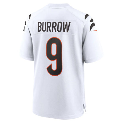 Cincinnati Bengals #9 Joe Burrow White Game Jersey Stitched American Football Jerseys