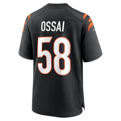 Cincinnati Bengals #58 Joseph Ossai Black Game Jersey Stitched American Football Jerseys