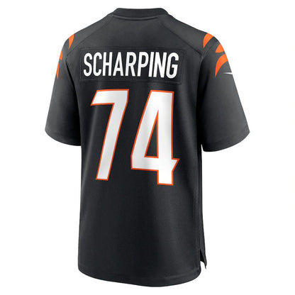 Cincinnati Bengals #74 Max Scharping Black Game Player Jersey Stitched American Football Jerseys