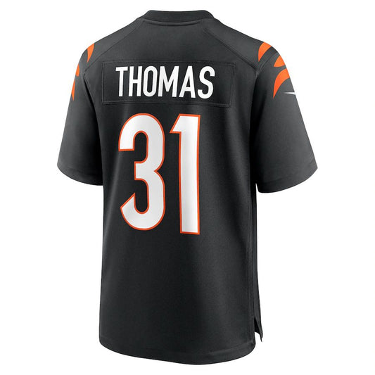 Cincinnati Bengals #31 Michael Thomas Black Game Jersey Stitched American Football Jerseys