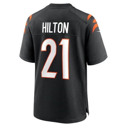 Cincinnati Bengals #21 Mike Hilton Black Game Player Jersey Stitched American Football Jerseys