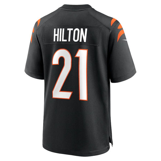 Cincinnati Bengals #21 Mike Hilton Black Game Player Jersey Stitched American Football Jerseys