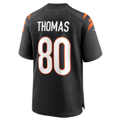 Cincinnati Bengals #80 Mike Thomas Black Game Jersey Stitched American Football Jerseys