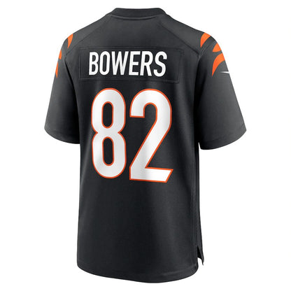 Cincinnati Bengals #82 Nick Bowers Black Game Player Jersey Stitched American Football Jerseys