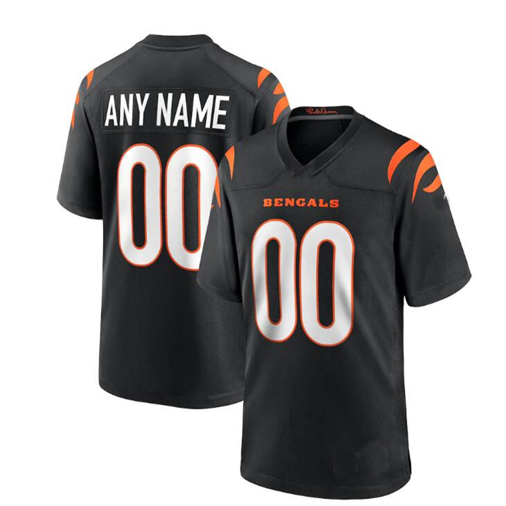 Custom Cincinnati Bengals Black Game Jersey American Stitched Football Jerseys