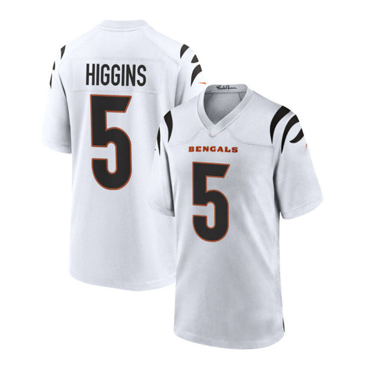 Cincinnati Bengals #5 Tee Higgins Game Jersey - White Stitched American Football Jerseys