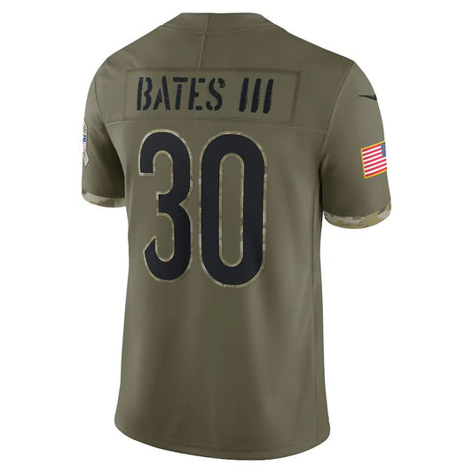 Cincinnati Bengals #30 Jessie Bates III Olive 2022 Salute To Service Limited Jersey. Stitched American Football Jerseys