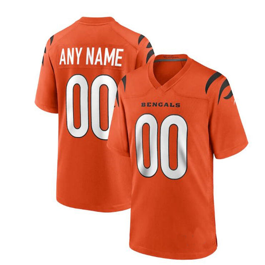 Custom Cincinnati Bengals Orange Alternate Game Jersey American Stitched Football Jerseys