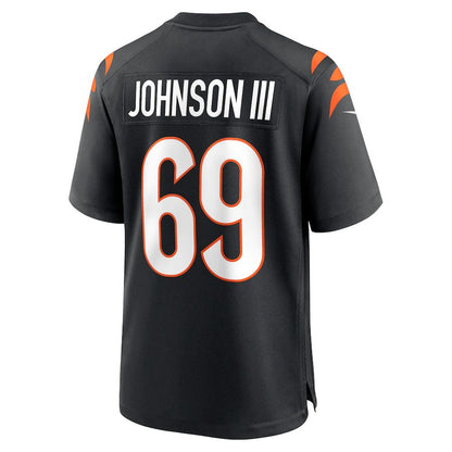 Cincinnati Bengals #69 Raymond Johnson III Black Game Player Jersey Stitched American Football Jerseys