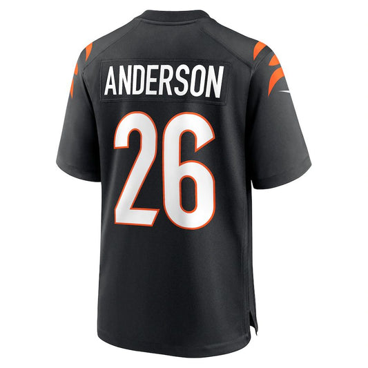 Cincinnati Bengals #26 Tycen Anderson Black Game Player Jersey Stitched American Football Jerseys