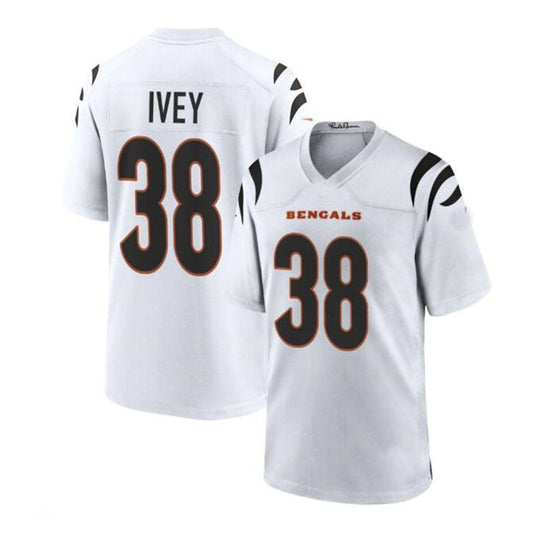 Cincinnati Bengals #38 DJ Ivey Game Jersey -White Stitched American Football Jerseys