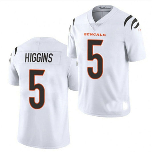 Cincinnati Bengals #5 Tee Higgins White Vapor Untouchable Limited Jersey Stitched American Football Jerseys