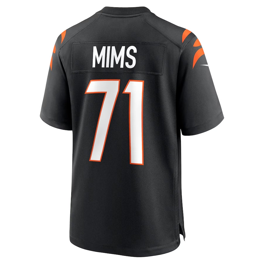 Cincinnati Bengals #71 Amarius Mims 2024 Draft First Round Pick Player Game Jersey - Black Football Jerseys