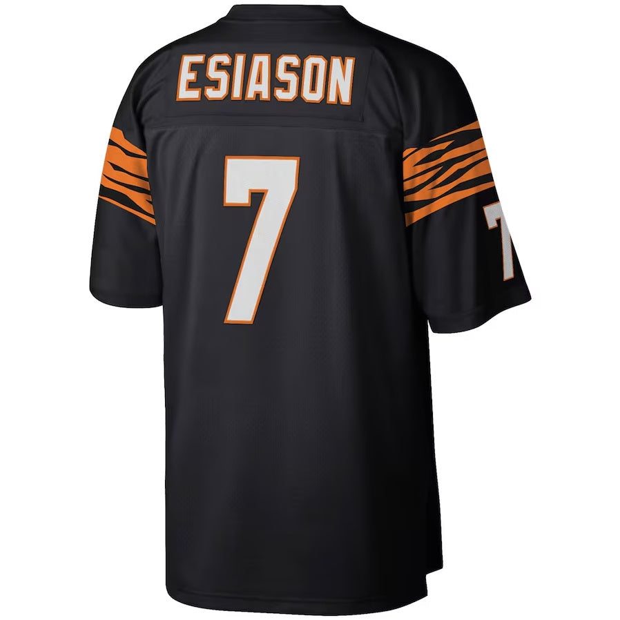 Cincinnati Bengals #7 Boomer Esiason Mitchell & Ness Legacy Replica Jersey - Black American Football Jerseys